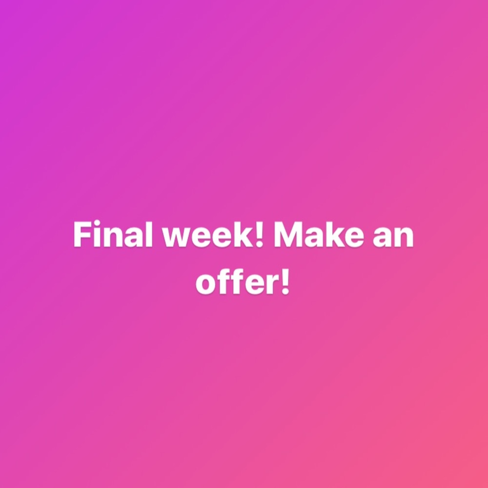 Moving sale final week! Make an offer!